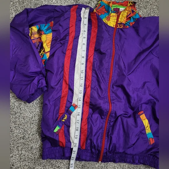Vertical Active Purple Vintage Windbreaker Size XL(16) - Picture 8 of 12